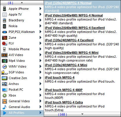 Video Converter App for Windows presets