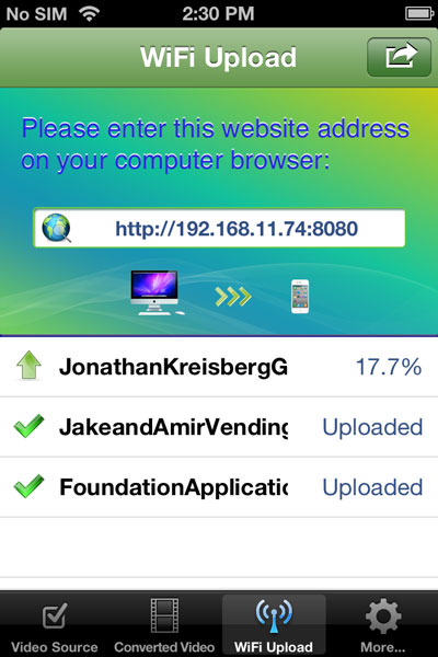 Video Converter App WiFi Transfer